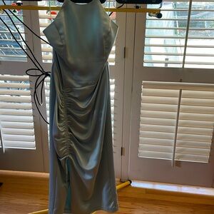 Mint green / teal colored cocktail dress / evening dress